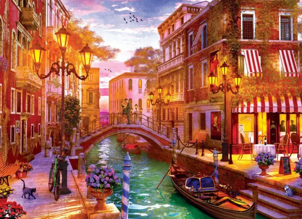 Puzzle Dominic Davison: pôr do sol sobre Veneza