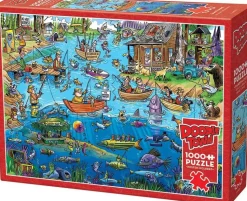 Puzzle DoodleTown: foi pescar