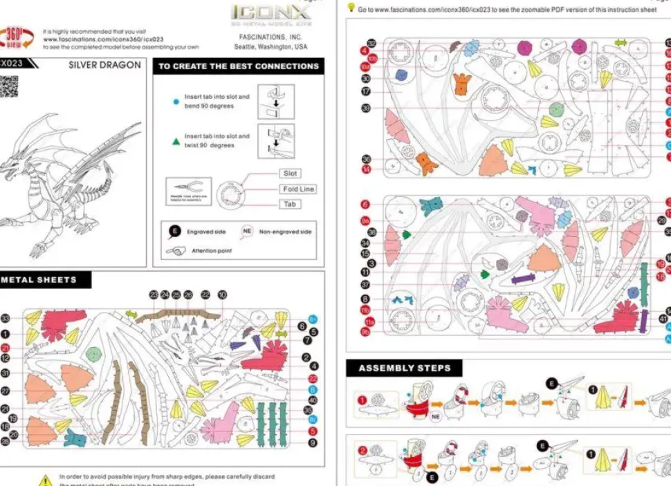 Puzzle Dragão de prata 3D