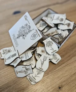 Puzzle Drevené pexeso Kvety