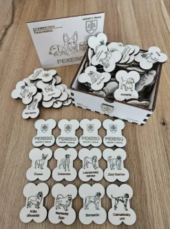 Puzzle Drevené pexeso Plemená psov