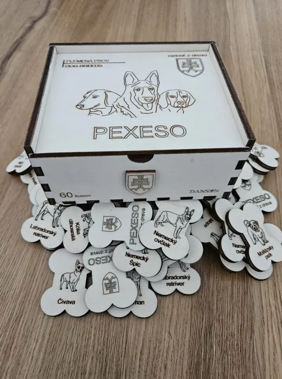 Puzzle Drevené pexeso Plemená psov