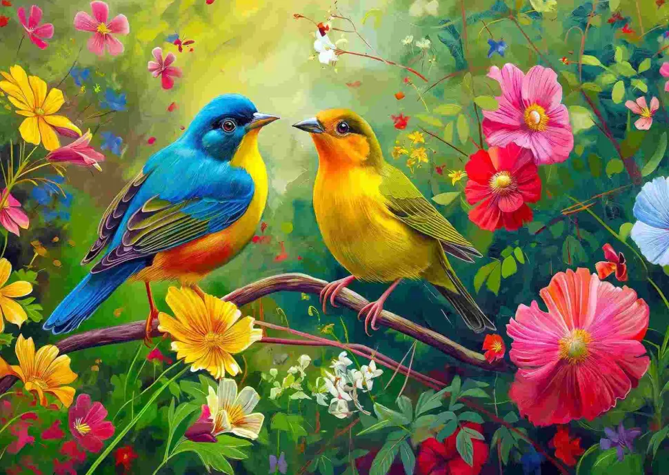 Puzzle Dueto de pombinhos