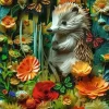 Puzzle Efeito 3D Paper Art Hedgehog