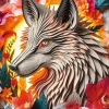 Puzzle Efeito 3D Paper Art Wolf