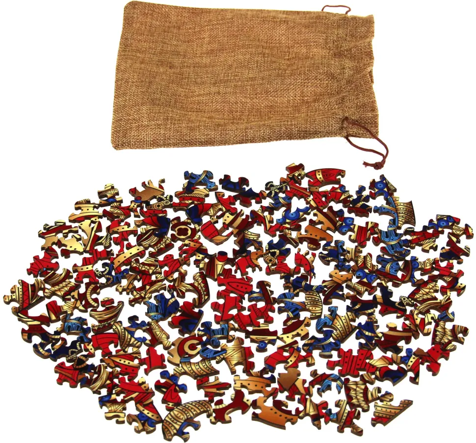 Puzzle Elefante de madeira colorida