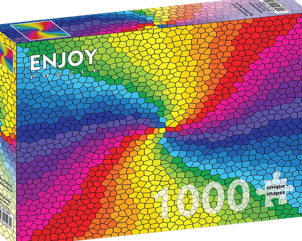 Puzzle Explosão de arco-íris de vitral
