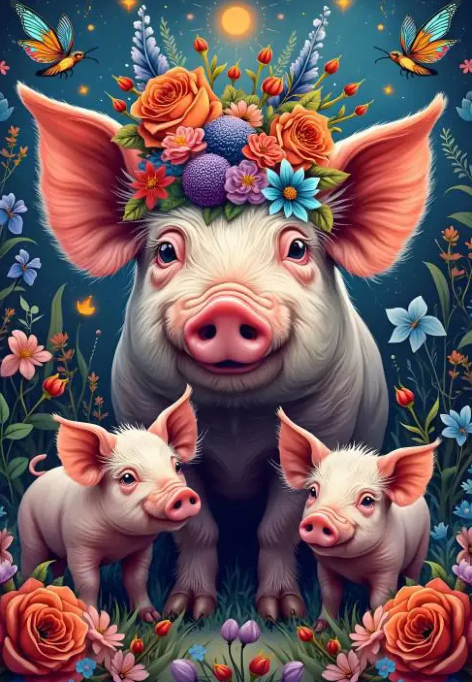 Puzzle Família de porcos a passear