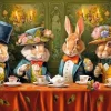 Puzzle Festa de coelho chique