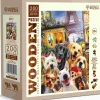 Puzzle Filhotes em Paris de madeira