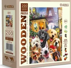 Puzzle Filhotes em Paris de madeira