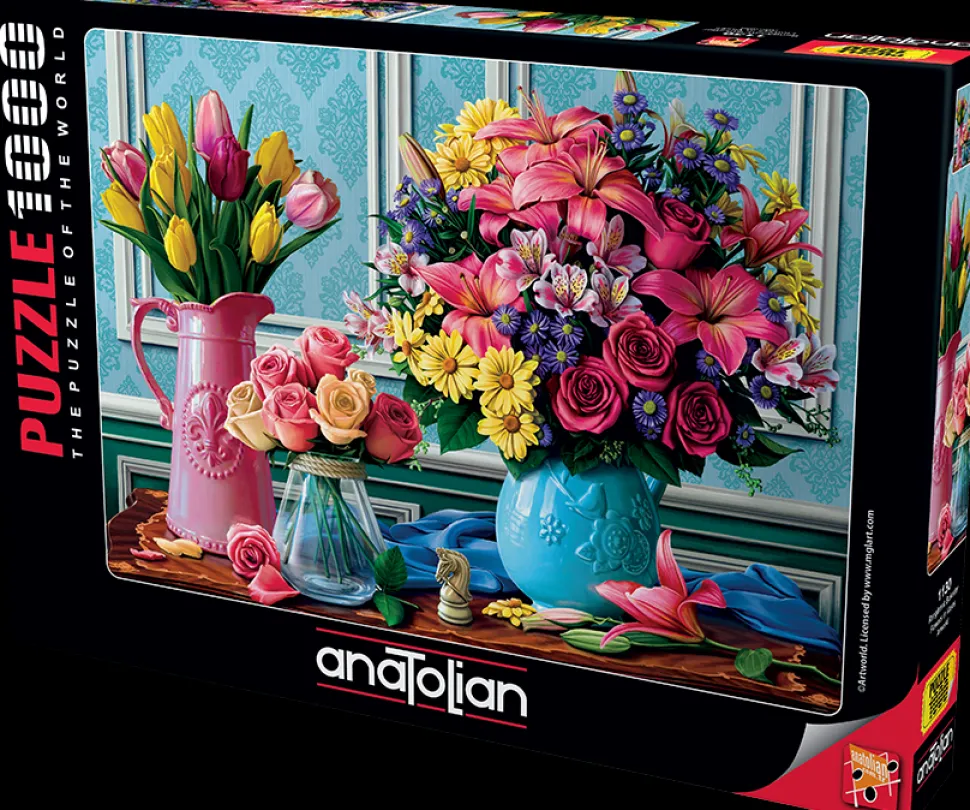 Puzzle Flores em vasos