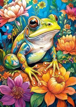 Puzzle Flower Power Frog