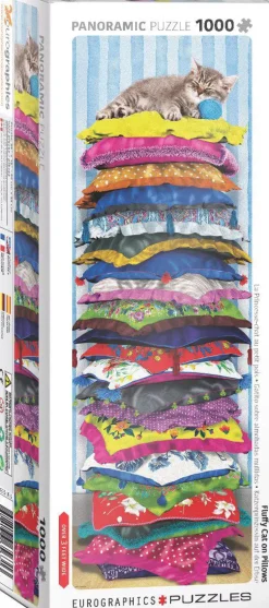 Puzzle Fluffy Kitty em Travesseiros