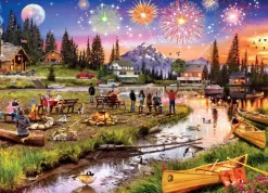 Puzzle Fogos de artifício na montanha