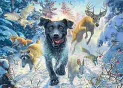Puzzle Fredrickson: Labrador na Neve