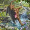 Puzzle Fredrickson: Retriever na primavera