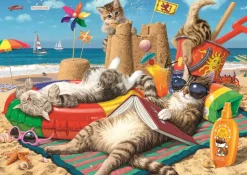 Puzzle Férias em Hidden Shapes Cats