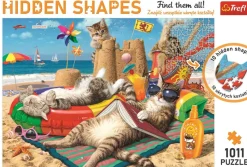 Puzzle Férias em Hidden Shapes Cats