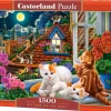 Puzzle Gatinhos no telhado
