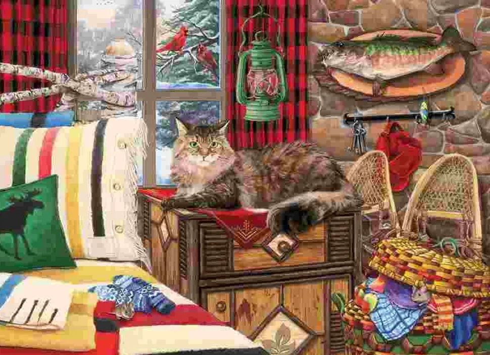 Puzzle Gato de cabana