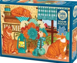 Puzzle Gatos com abóbora