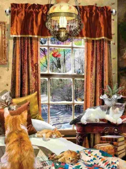 Puzzle Gatos de inverno