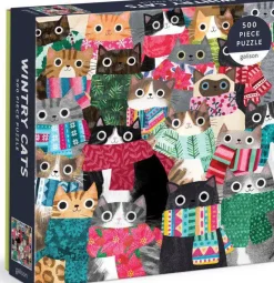 Puzzle Gatos de inverno