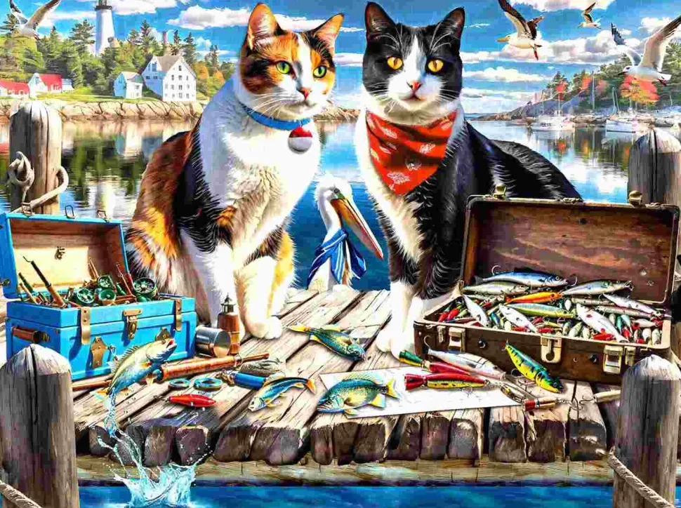 Puzzle Gatos do cais