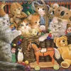 Puzzle Gatos na caixa de brinquedos