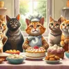 Puzzle Gatos pasteleiros em ação