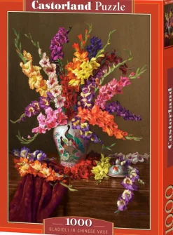 Puzzle Gladíolos em vaso chinês