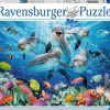 Puzzle Golfinhos no recife de coral
