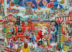 Puzzle Gruta do comboio a vapor do Pai Natal