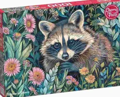 Puzzle Guaxinim em Flores