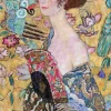 Puzzle Gustav Klimt: Senhora com um ventilador