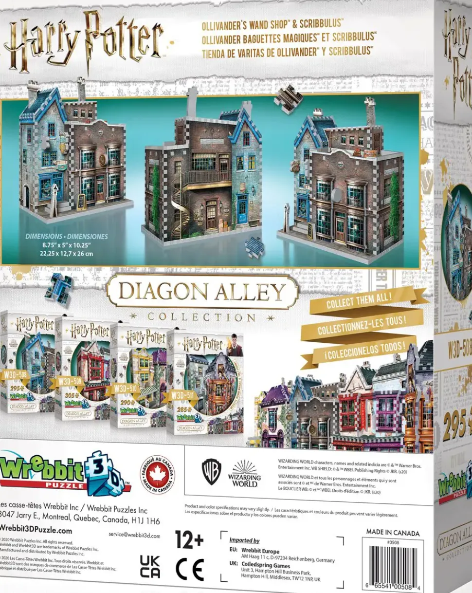 Puzzle Harry Potter: loja de varinhas de Olliwanders e Scribbulus