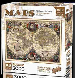 Puzzle Hendrik Hondius: mundo vintage