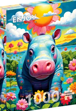 Puzzle Hipopótamo ensolarado