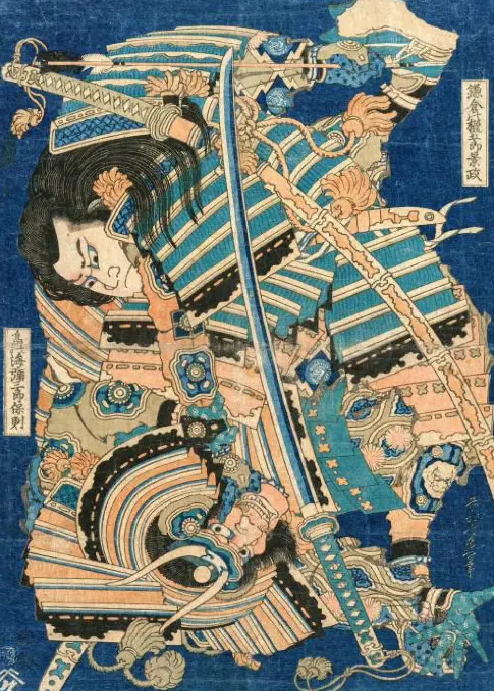 Puzzle Hokusai - Kamakura no Gengoro Apreendendo Torinoumi Tasaburo