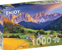 Puzzle Igreja nas Montanhas Dolomitas, Itália