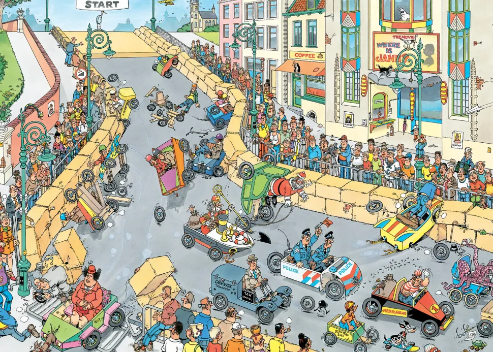 Puzzle Jan Van Haasteren: A corrida de caixa de sabão