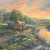 Puzzle Kinkade: Amanhecer em Emerald Valley