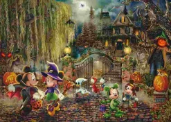 Puzzle Kinkade: Coleção Disney Dreams: Diversão de Halloween do Mickey e da Minnie