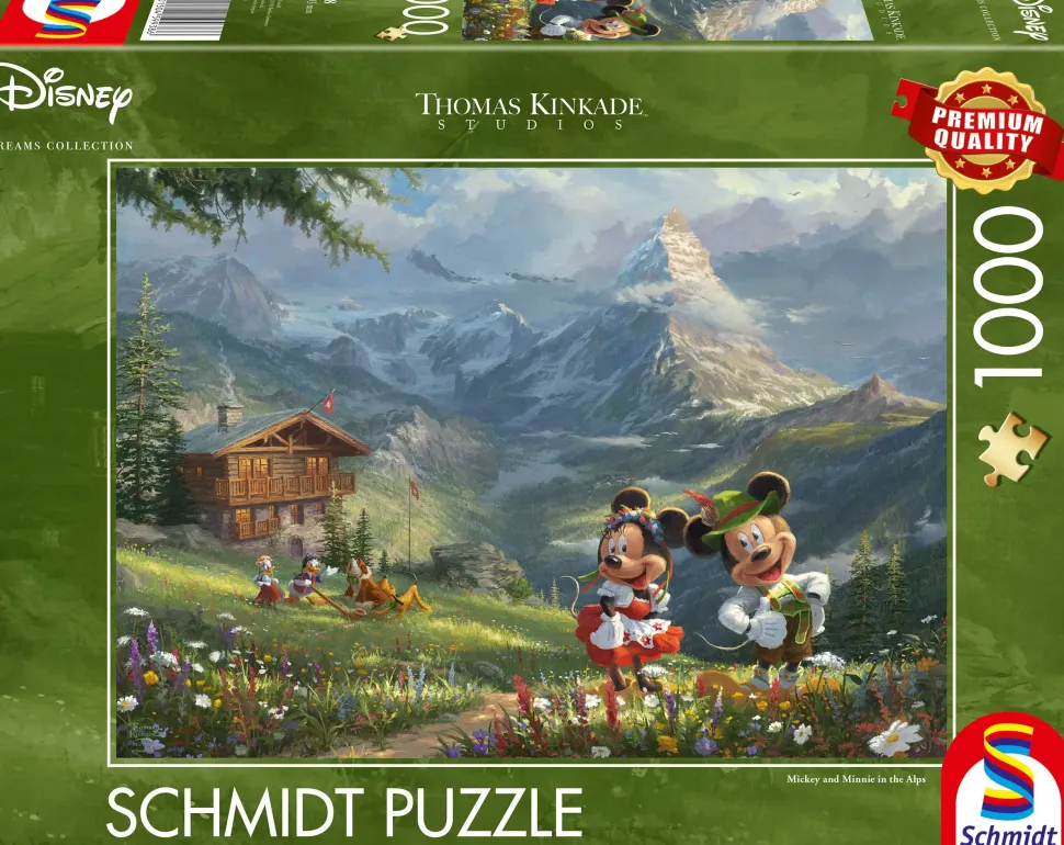 Puzzle KInkade: Mickey e Minnie nos Alpes