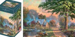 Puzzle Kinkade: Tempos Mais Simples - madeira