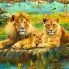 Puzzle Leões na Savana