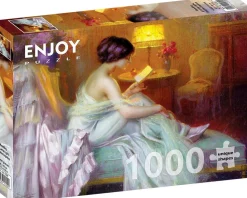 Puzzle Lendo à luz da lâmpada