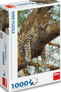Puzzle Leopardo em uma árvore