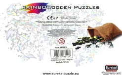 Puzzle Lobo colorido de madeira